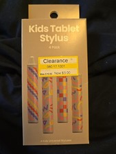 New Kids Stylus 4 Pack for Tablet iPad Fun Patterned Pens