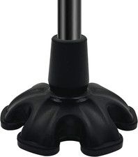 XSL Heavy Duty 3/4" Cane Tips - 6 Prong Rubber Foot Pad Replacement Black