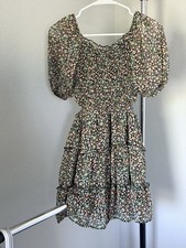 3 Target Kids Dresses Size L & XL. Pink/Hearts XL, Black Flowery-L & Turquoise L