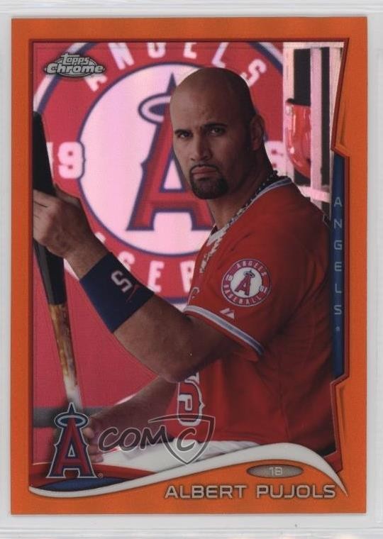 2014 Topps Chrome Orange Refractor Albert Pujols #130 0os7