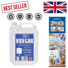 Versatile 5L White Vinegar - Eco-Friendly Kitchen, Cooking & Cleaning Solution 2.40 per litre