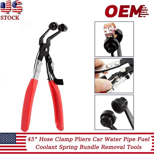 45° Hose Clamp Pliers Car Water Pipe Fuel Coolant Spring Bundle Removal ...