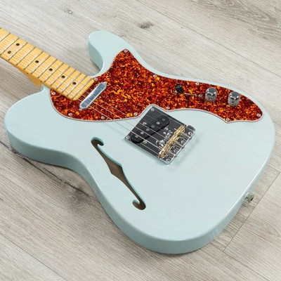 Fender Limited American Professional II Telecaster Thinline Guitar, Daphne Blue