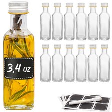 Small Glass Bottles with Lids   3 oz Reusable Glass Containers   Inc
