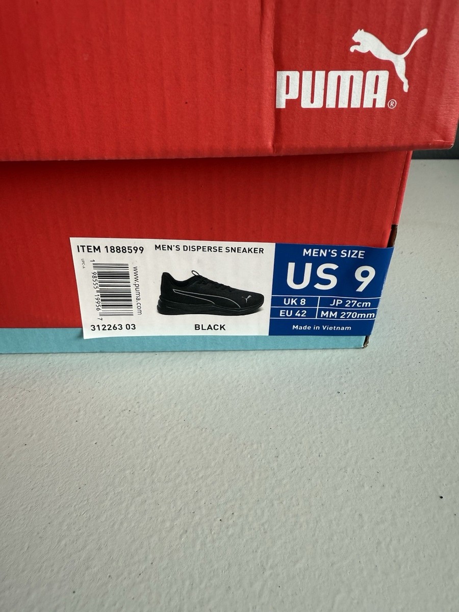 Puma Disperse Men\'s 9 Black Athletic Sneaker Shoes New In Box Puma Disperse Athletic Running Shoes 312263–03 Men main image 4