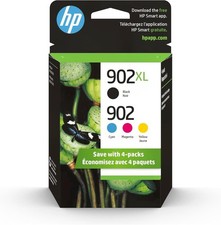 New Genuine HP 902XL Black HP 902 Regular Color Ink Cartridges FREE SHIP