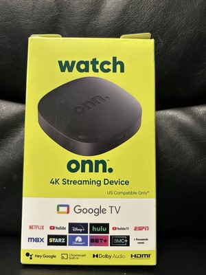 Watch Onn 4k UHD Streaming Box Google TV Brand New GEN 2 voice remote