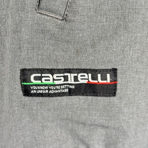 Castelli Cycling Gray Reflective Trim Full Zip Race Day Jaket Mens Sz L - Picture 2 of 8