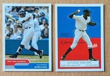 Alfonso Soriano 2 Card LOT - 2004 Bazooka - Base Card & STAND-UPS Insert