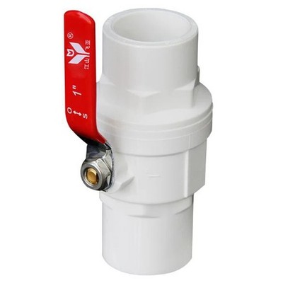 PVC Kugelhahn Lösemittel Schweißhahn 20mm-40mm Wasserleitung Absperrhahn weiß rot