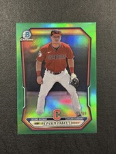2026 Bowman Chrome Travis Bazzana True Green Refractor /99 Cleveland Guardians