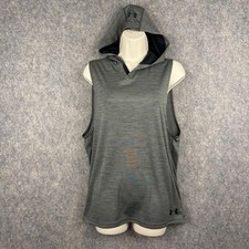 Under Armour Women  s Loose Running Lightweight Sleeveless Hoodie Gray Small 267