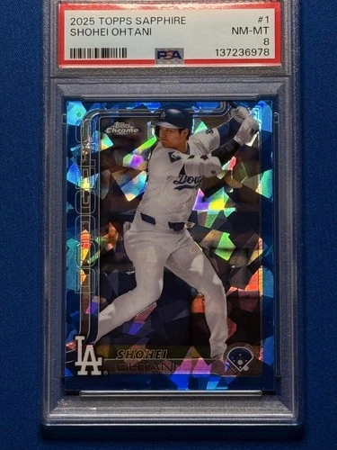 2025 Topps Chrome Sapphire Edition - Shohei Ohtani, Shohei Ohtani #1 PSA 8
