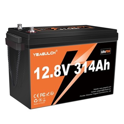 12V 314Ah LiFePO4 Battery 200A BMS 15000+ Deep Cycle For RVs Camping Off-grid