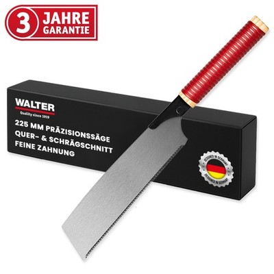 WALTER Japansäge 225 mm   Japanische Feinsäge mit diamantgeschliffenen 7 Z/cm Tr