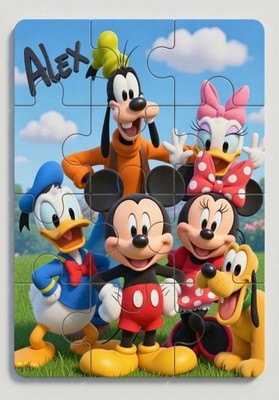 Personalisiertes Disney Kinder Puzzle 24 Teile Individueller Name Geschenktüte
