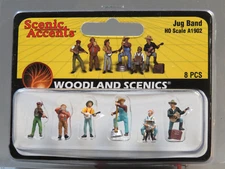 WOODLAND SCENICS HO SCALE JUG BAND figure music people banjo guitar WDS1902 NEW