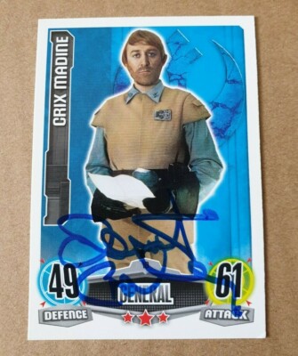  Star Wars DERMOT CROWLEY signierte CRIX MADINE Topps Force Attax Karte ROTJ