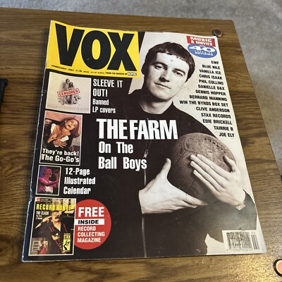 Vox Magazine February 1991, The Farm, EMF, Vanilla Ice  & Record Collecting Mag