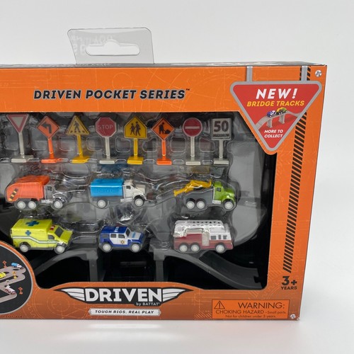 Driven Track Playset with Toy Trucks Safe & Clean City Crew (57pc) Pocket Series - Picture 3 of 6