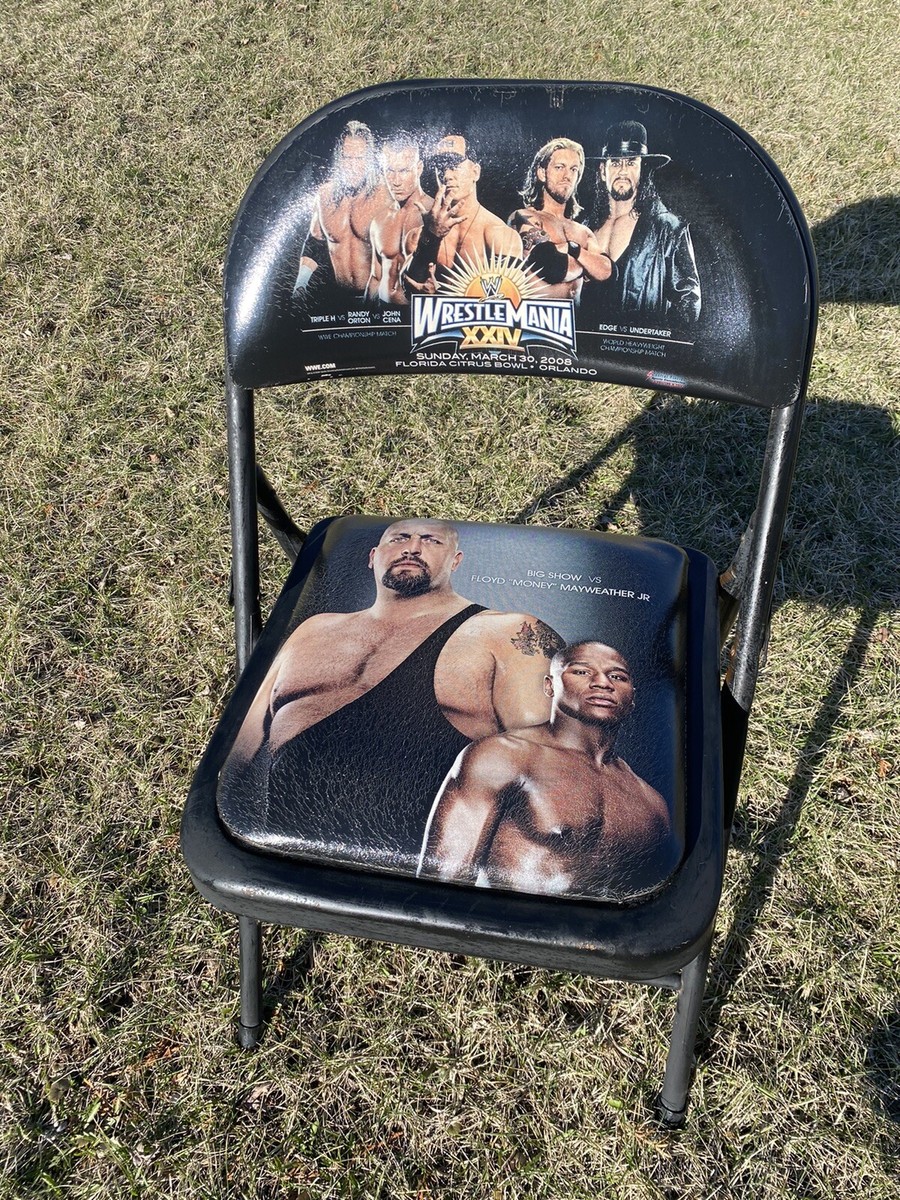 WWF WWE Wrestlemania XXIV 2008 Ringside chair Floyd Mayweather Big