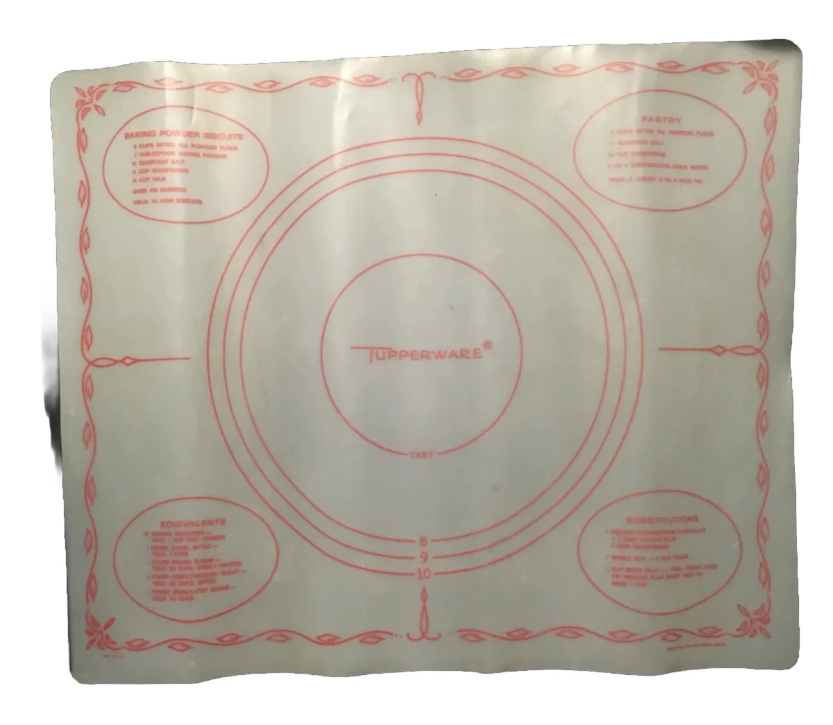 Tupperware pie mat outlet