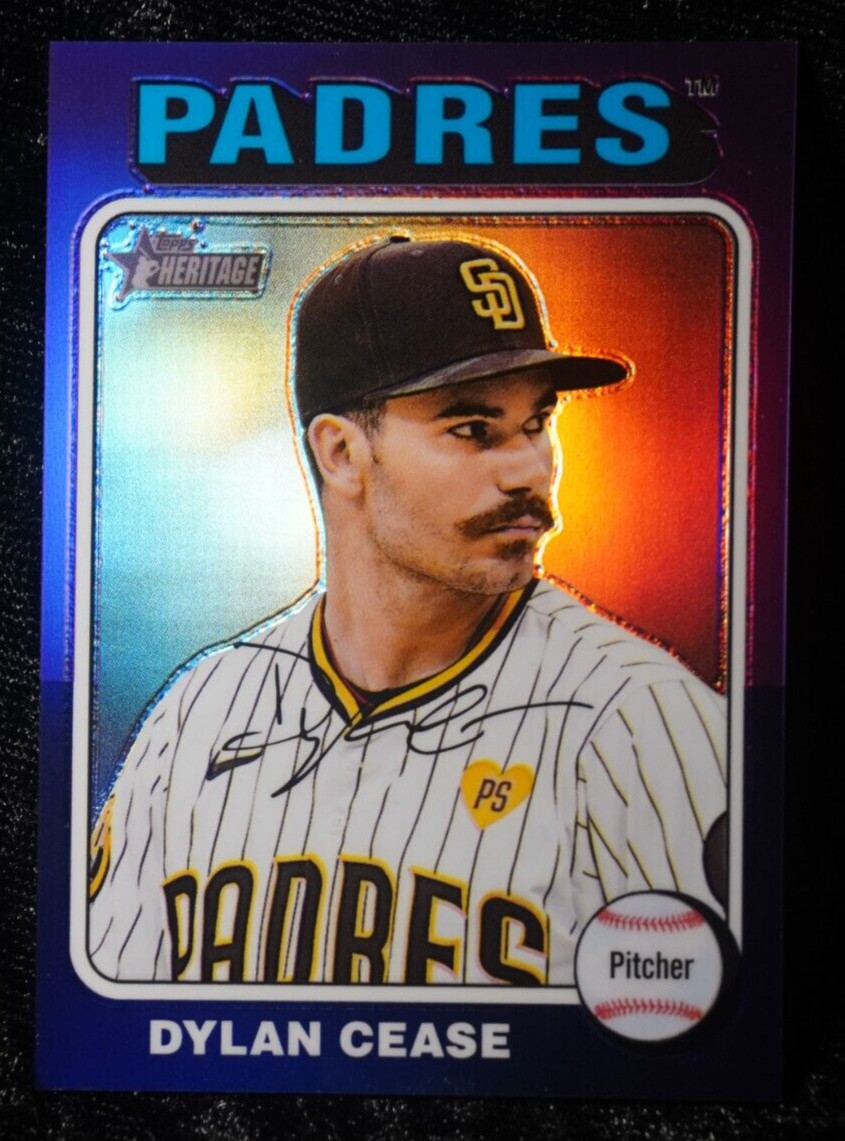 DYLAN CEASE—2024 Topps Heritage Chrome Purple Refractor #547