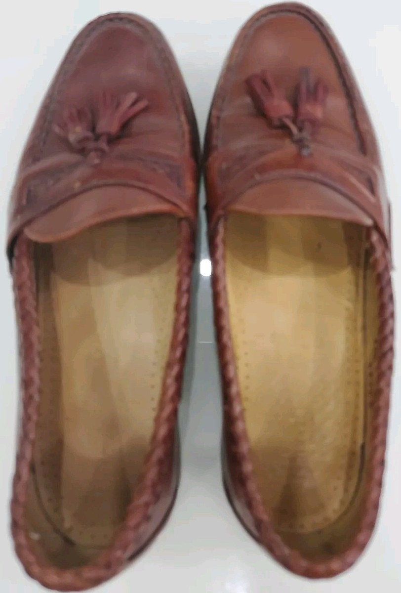 ALLEN EDMONDS Maxfield 47716 Brown Leather Tassel Loafers  display picture 1