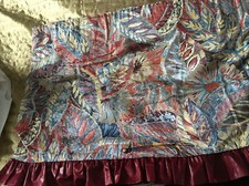 Mongomery Morocco Pelmet 90” Track Curtain Frilled Red New Rrp £74