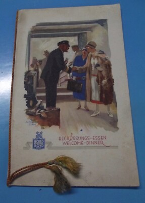 Norddeutscher Lloyd Speisekarte Dinner Dampfer Arucas 1935