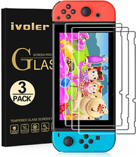 Paquete De 3 Protector De Pantalla Vidrio Templado Para Nintendo Switch HD Claro