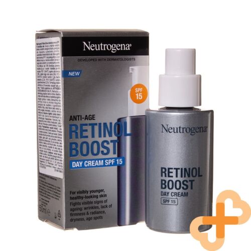 Neutrogena Retinol Boost Day Cream SPF 15, 50 ml Wrinkles Sensitive Skin - Picture 1 of 24