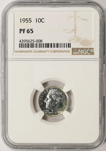 1955 Proof 10c Roosevelt Dime NGC PF65