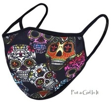 NEW Made in USA SOFT UNISEX SUGAR SKULL REUSABLE COTTON FASHION FACE MASK