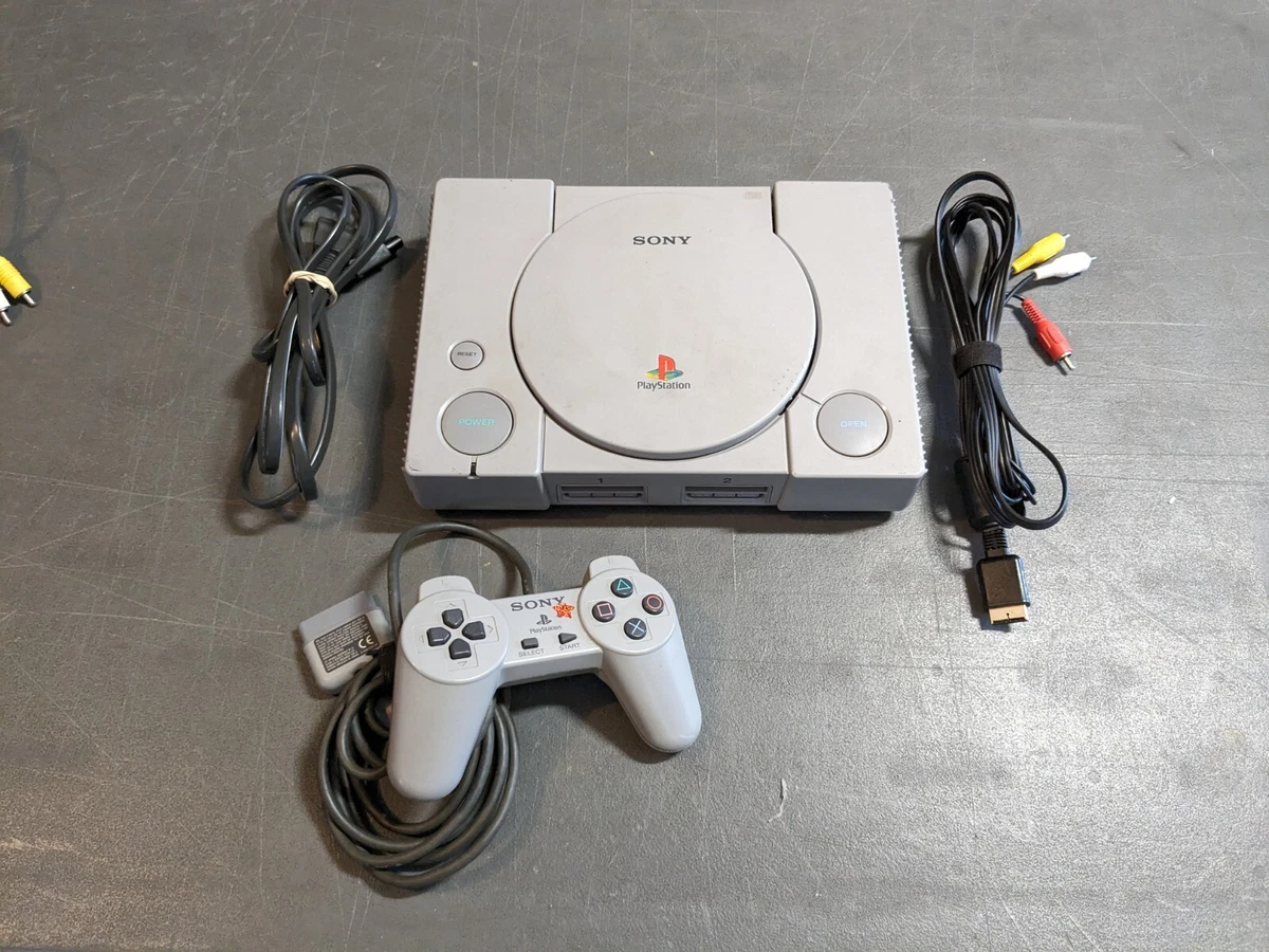 Sony Playstation 1 PS1 Console with Cables & Original Controller