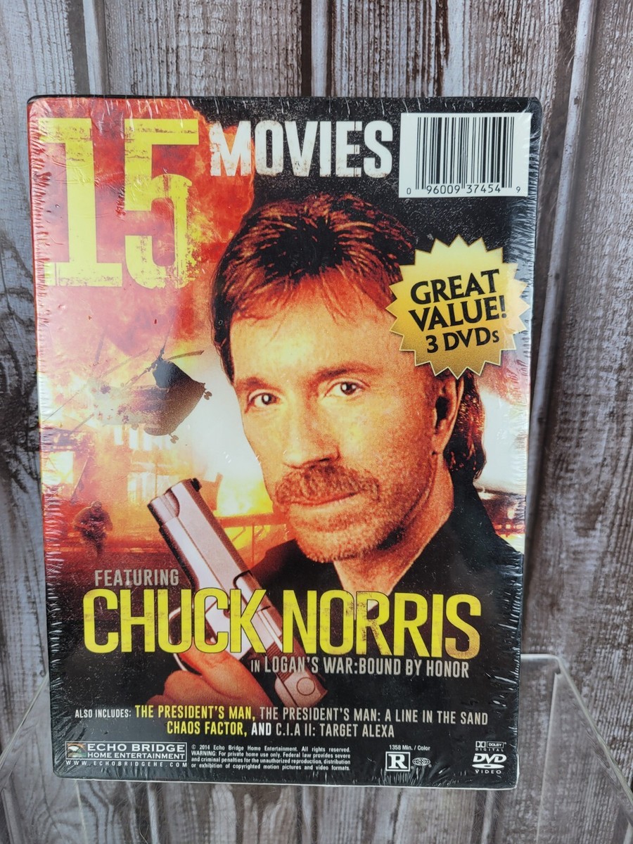 15 Movies Featuring - Steven Seagal - Chuck Norris (DVD, 3-Disc