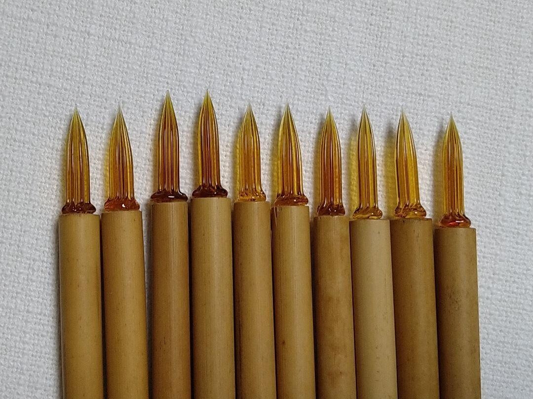 Vintage SASAKI Glass Pen No.101 Extra Fine Print set of 10
