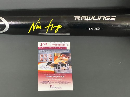 Nick Gonzales Pittsburgh Pirates Signed Bat JSA WITNESS COA Black - Picture 2 of 2