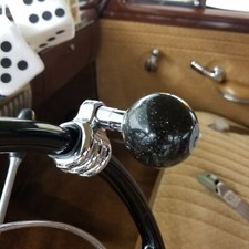 Translucent Black 8 Ball Custom Metal Flake Shift Knob  w/ Brody Wheel Adapter