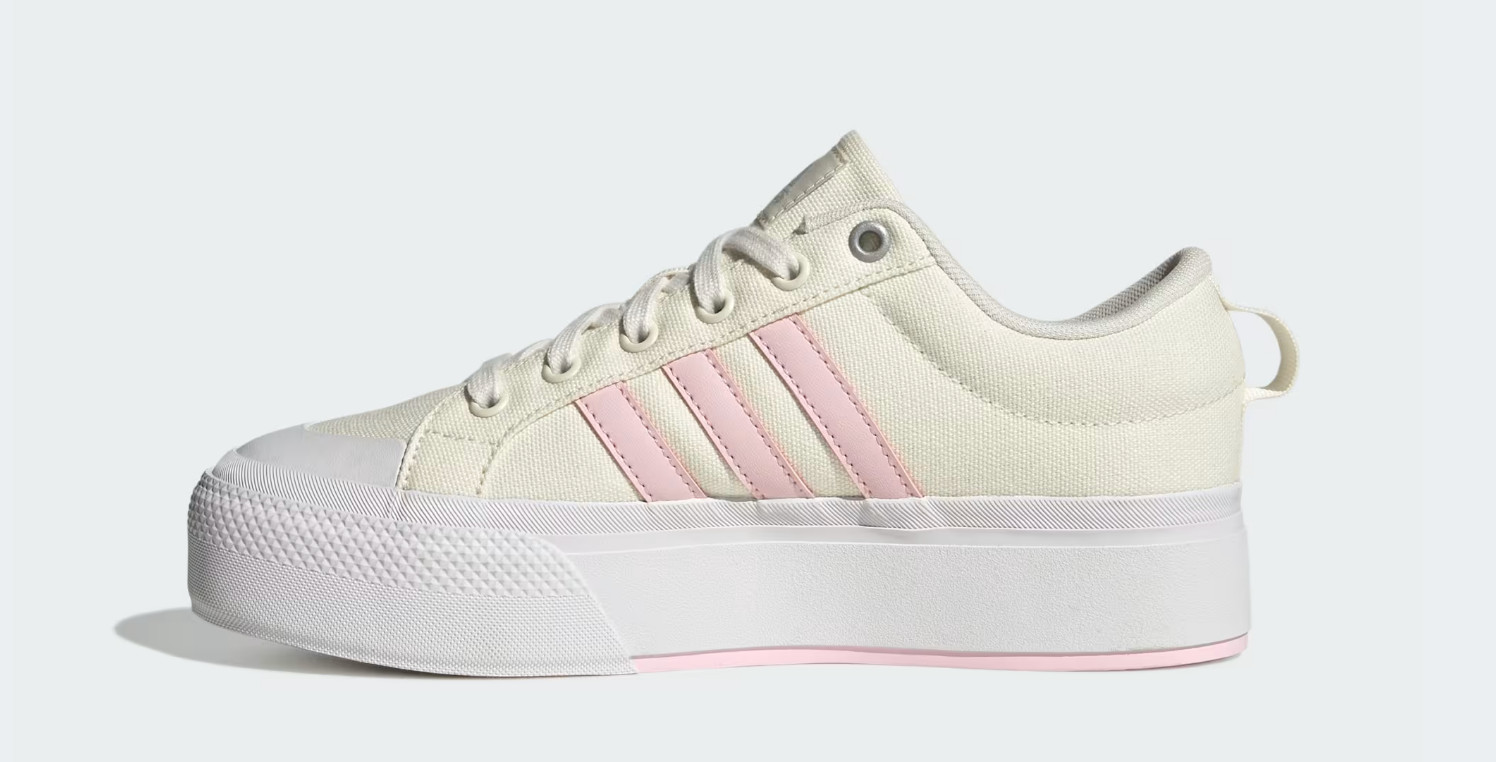 New Adidas Women's Bravada 2.0 Platform 'Off White Clear Pink' Shoes JI1799