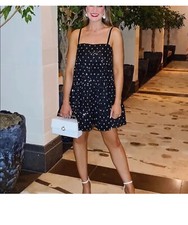 ZARA NEW POLKA DOT Sequinned Dress Size XS Bloggers Fav