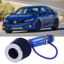 For Honda Civic Accord 3" Engine Cold Air Intake Filter Induction Kit Pipe Blue