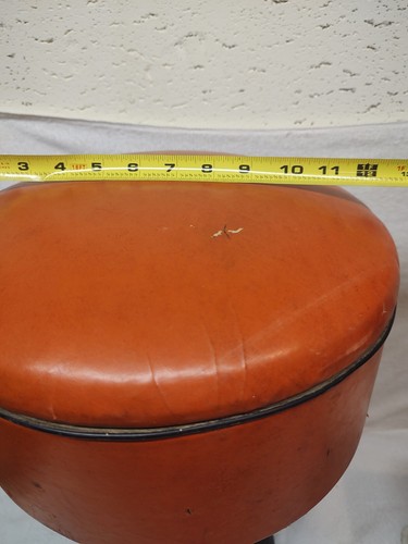 Vintage 21 inch Chrome Soda Fountain Swivel Barstool. - Picture 6 of 7