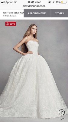 white by vera wang chantilly lace wedding dress