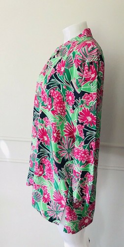 Lilly Pulitzer Damenbluse Blumenmuster 100 % SEIDE ~ Gr. S 8-10 ~ SCHÖN ~ - Bild 4 von 7