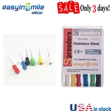 10Pack Dental Stainless Steel Spreaders Finger for Root Clean S-File 25mm 15-40#