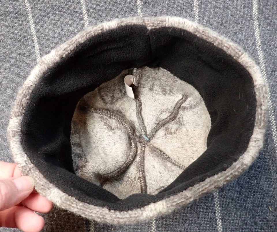 PISTIL Marrón Floral 100% Lana Mujer Talla Única Invierno Gorro Borla Sombrero - Italia Foto 4 de 4