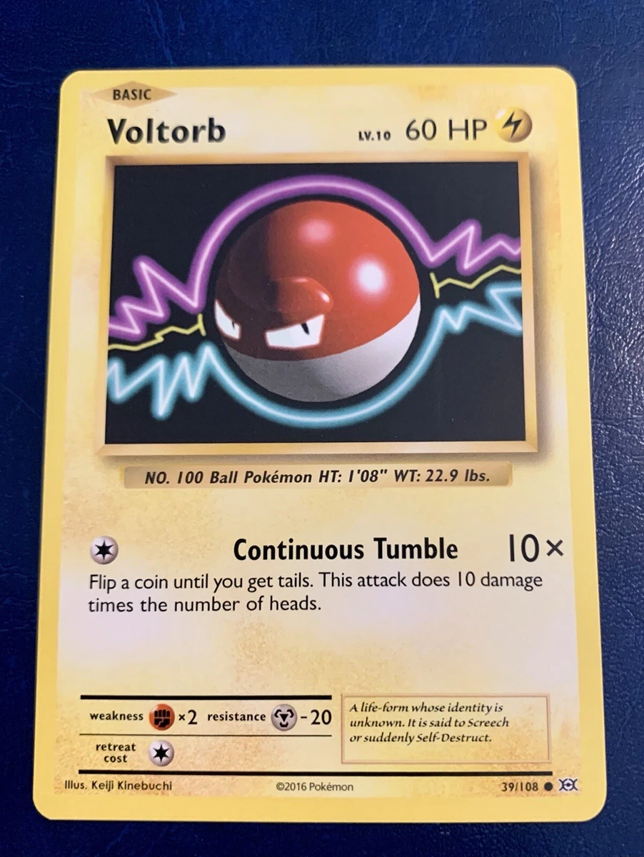 2016 Pokemon Voltorb XY Evolutions Common 39/108