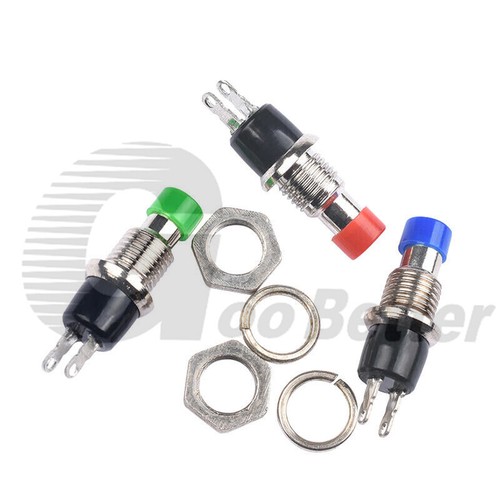 7mm Mini Push Button Switch Momentary On Off Red Black Yellow Blue Green White - Picture 6 of 18