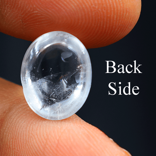 Certified Natural White Tourmaline 7.57 Cts High Quality Oval Cabochon Gemstone - Picture 6 of 9